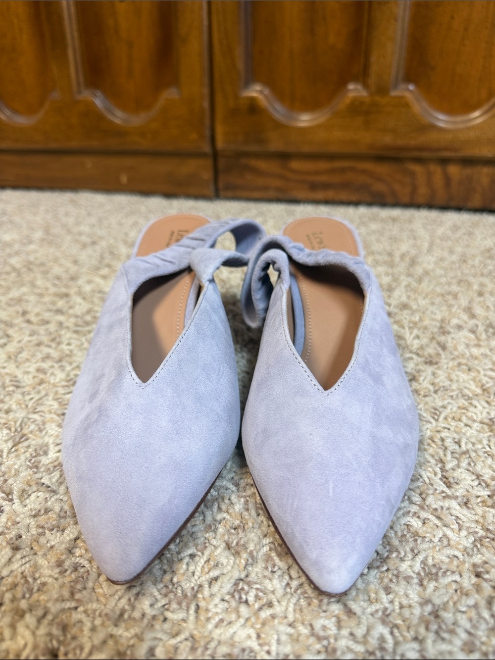Lewit Marta Lilac Suede Slingback Pumps Heels 8.5 Made in Italy